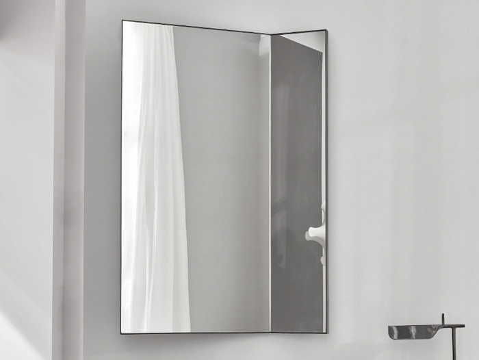 PAN - Wall-mounted mirror with cabinet _ Ceramica Cielo